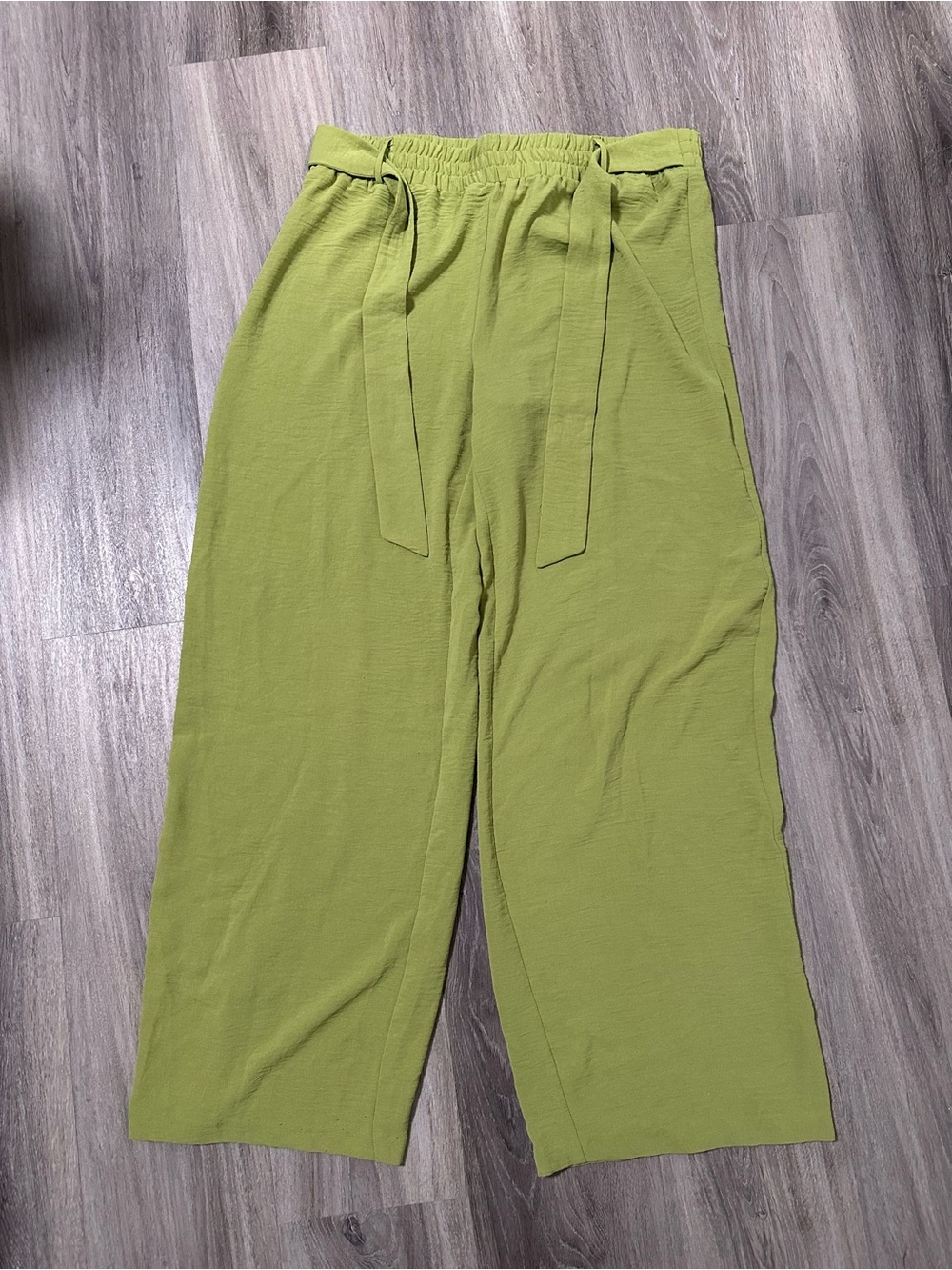 Green Wide-Leg Pants